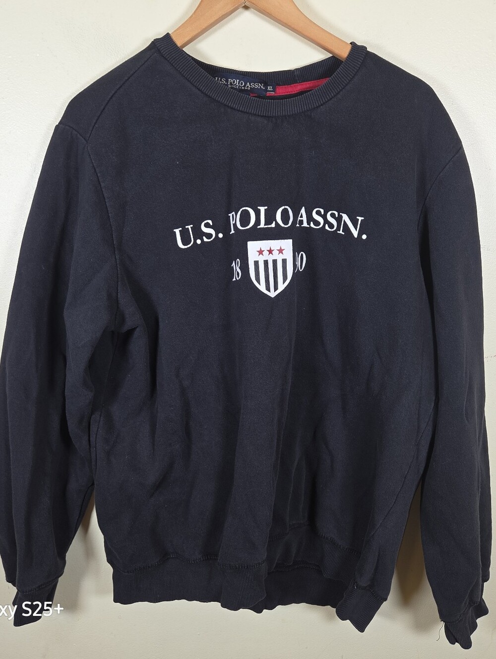 Y2K U.S. Polo Assn. Black Crewneck Sweater 11A501 Size XL